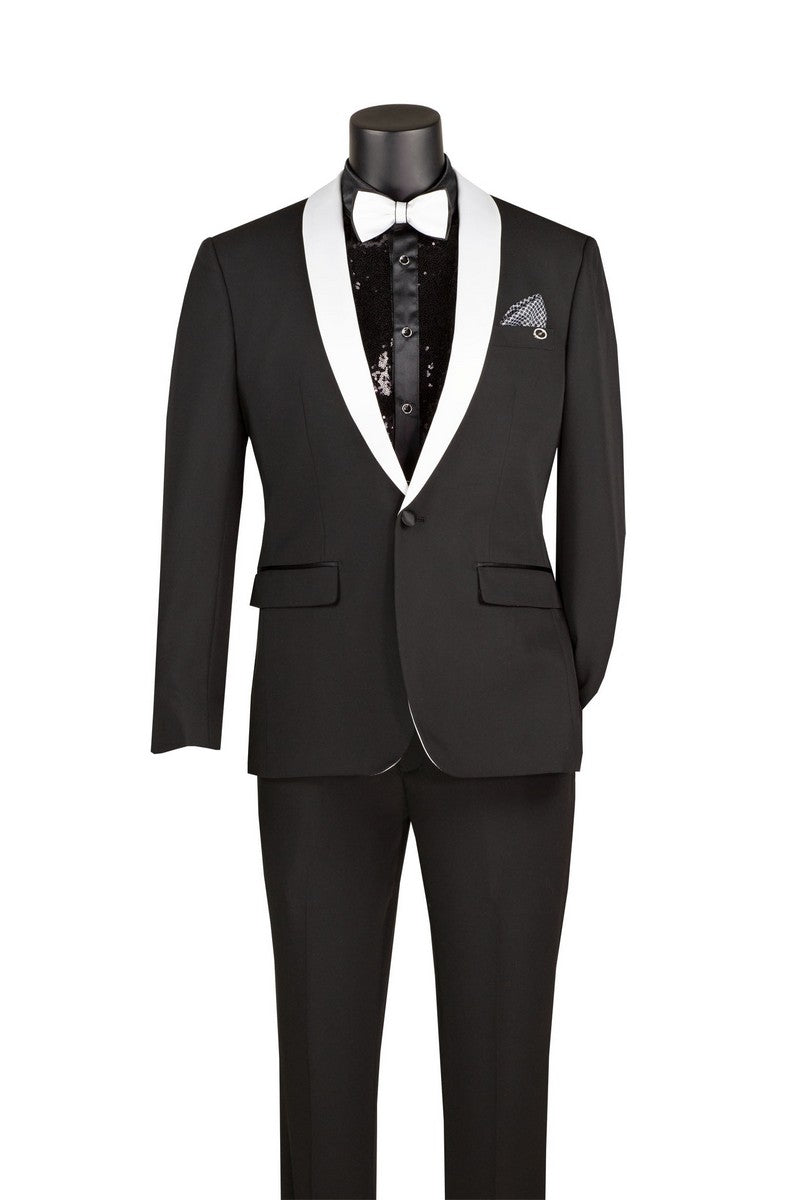 Vinci Philosophy Slim Fit 1-Button Tuxedo 2-Piece Suit