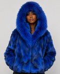 Winter Fur Women's Fur Hooded Jacket