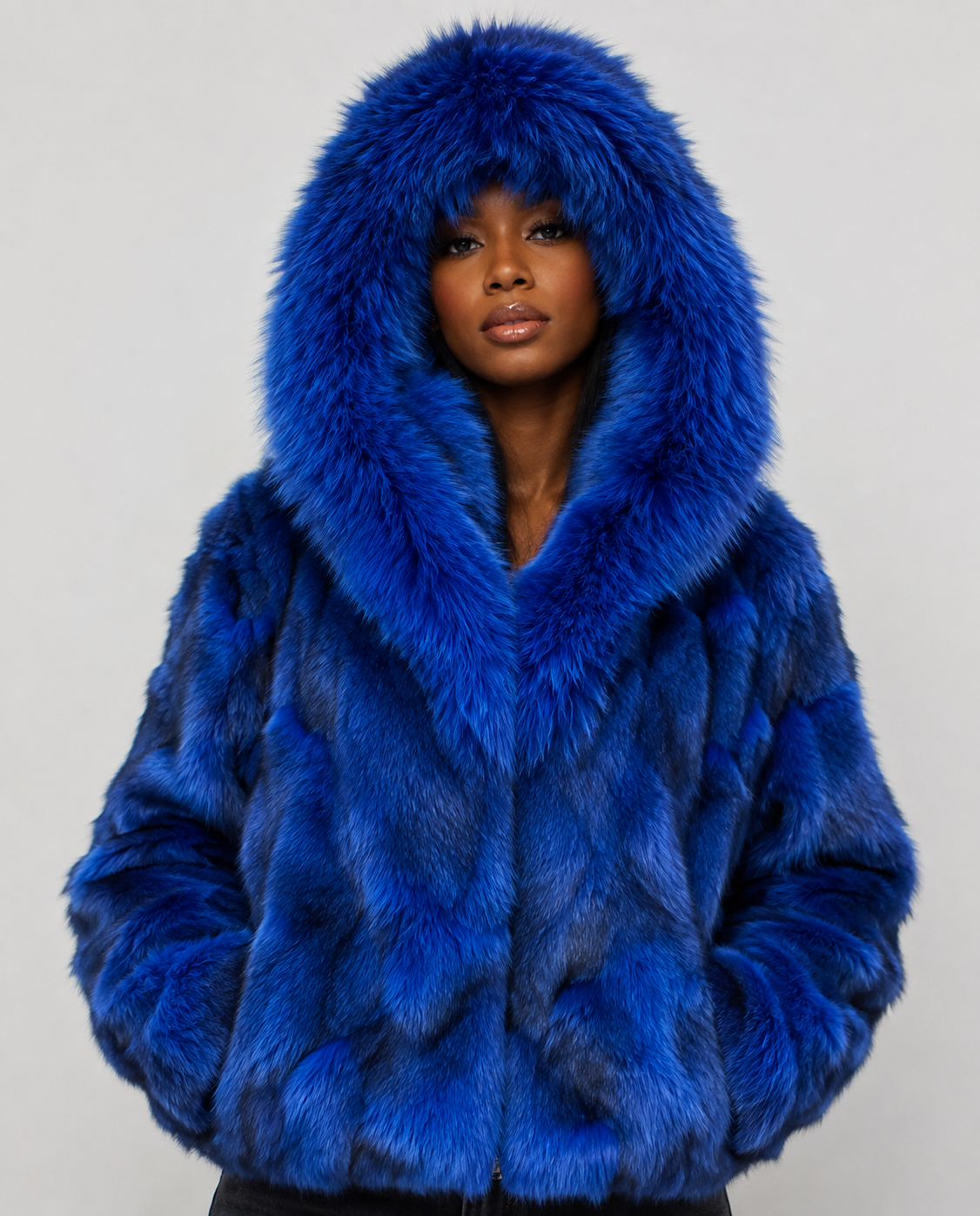 Winter Fur Women's Fur Hooded Jacket