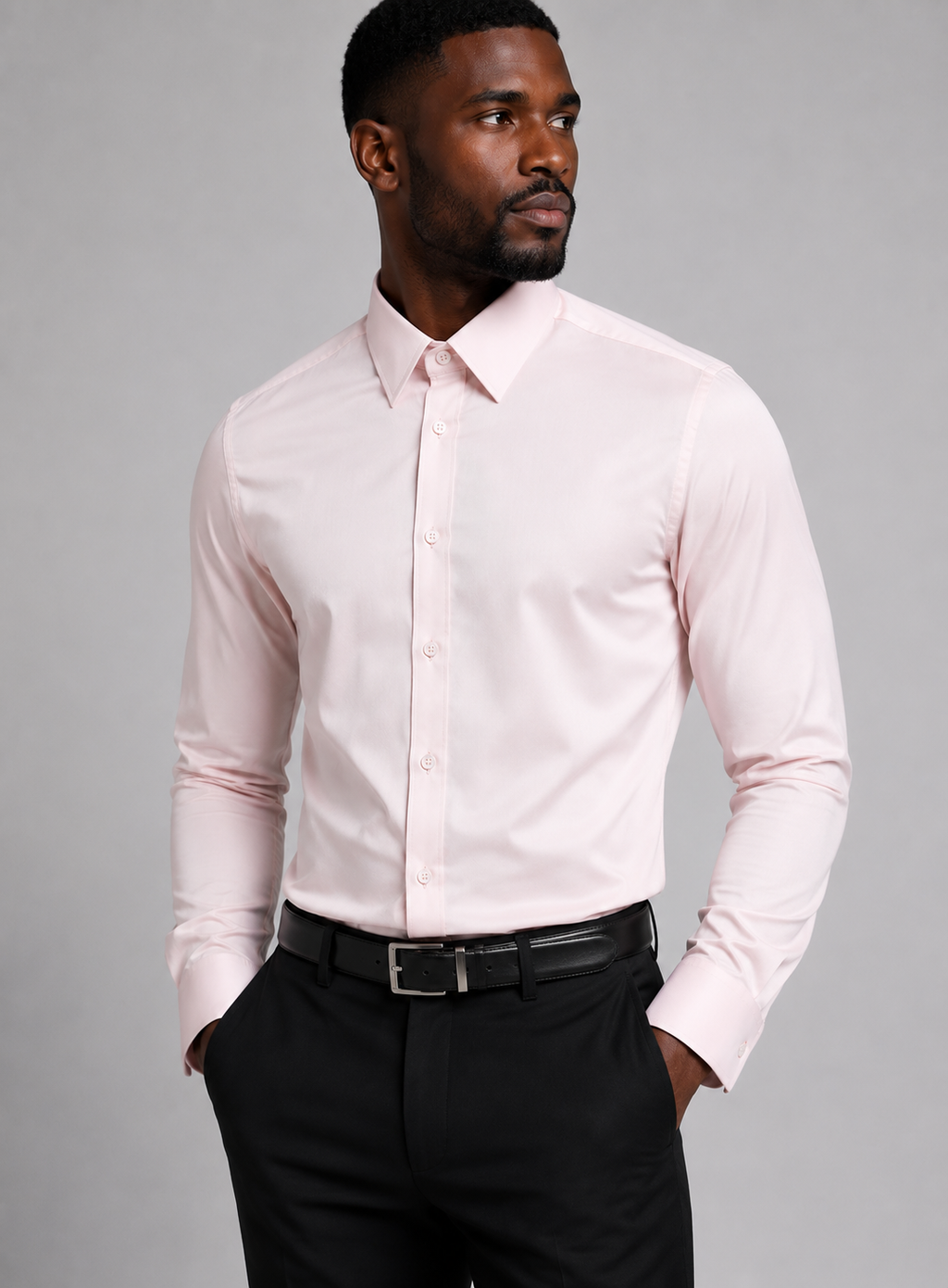 St. Patrick Satin Slim Fit Long Sleeve Dress Shirt