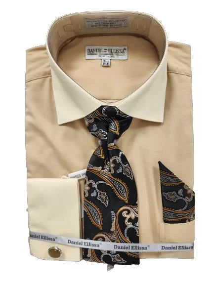 Daniel Ellissa Men's Dress Shirt & Paisley Tie Set
