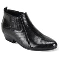 Antonio Cerrelli Men's Dress Casual Boot Black Snake-Print