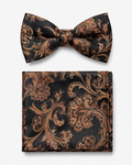 Stacy Adams Bow Tie & Hanky Set – Black Orange Multi