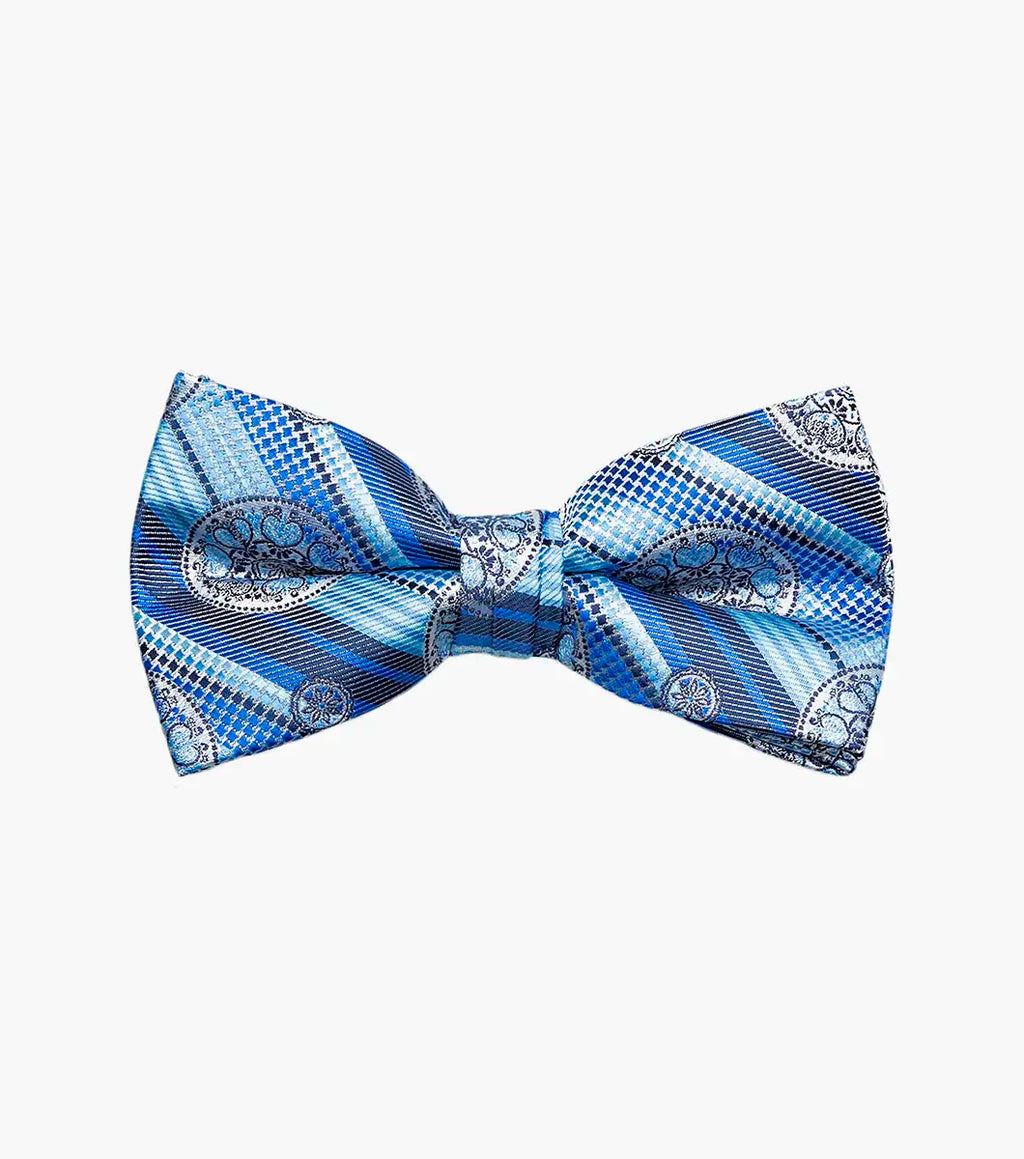 Stacy Adams Otis Bow Tie & Hanky Set - Blue Multi
