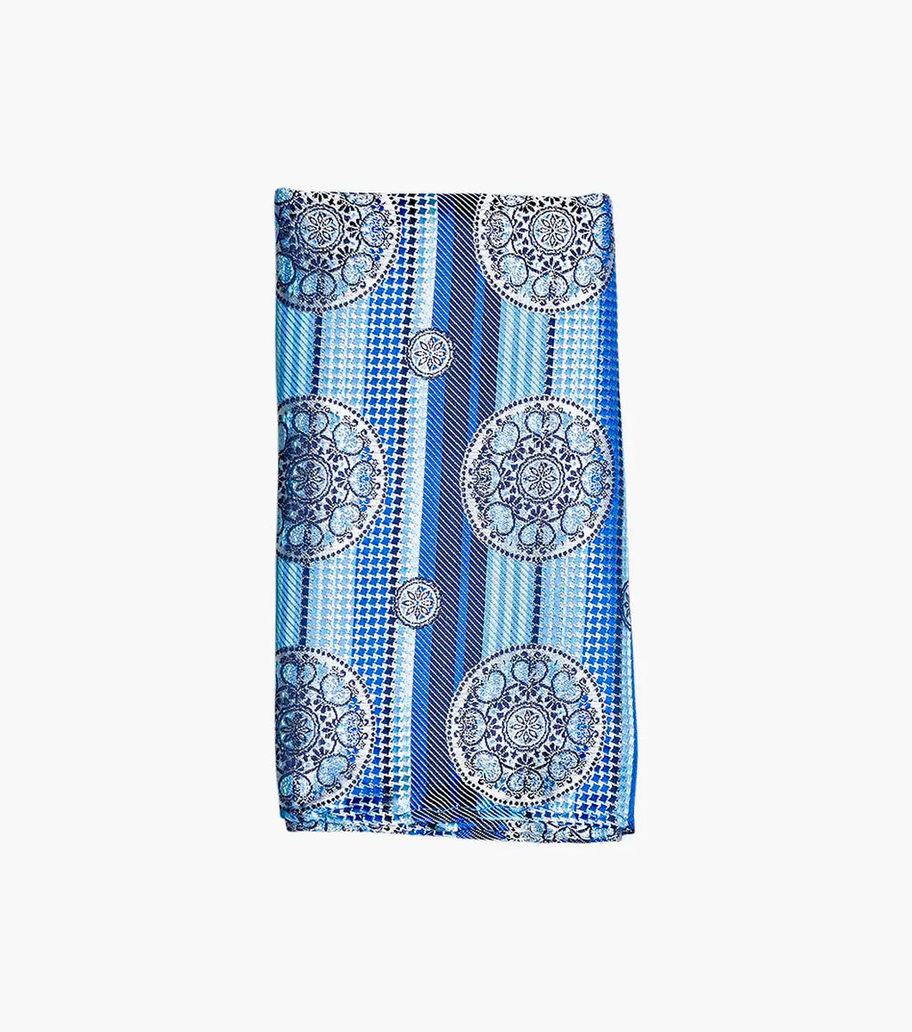Stacy Adams Otis Bow Tie & Hanky Set - Blue Multi