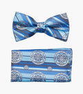 Stacy Adams Otis Bow Tie & Hanky Set - Blue Multi