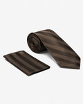 Stacy Adams Liam Tie & Hanky Set - Brown