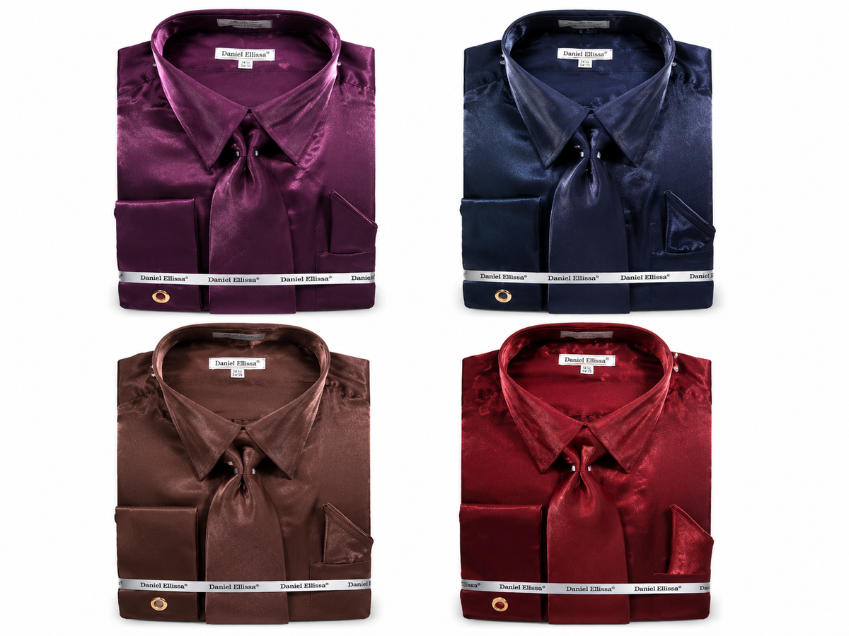 Daniel Ellissa Men's Dress Shirt & Tie Set