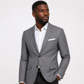 Douglas & Grahame Men's Solid Wool Blazer - Grey