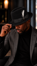 Bruno Capelo Chicago Wool Fedora Hat – Black