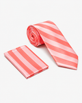 Stacy Adams Liam Tie & Hanky Set - Coral