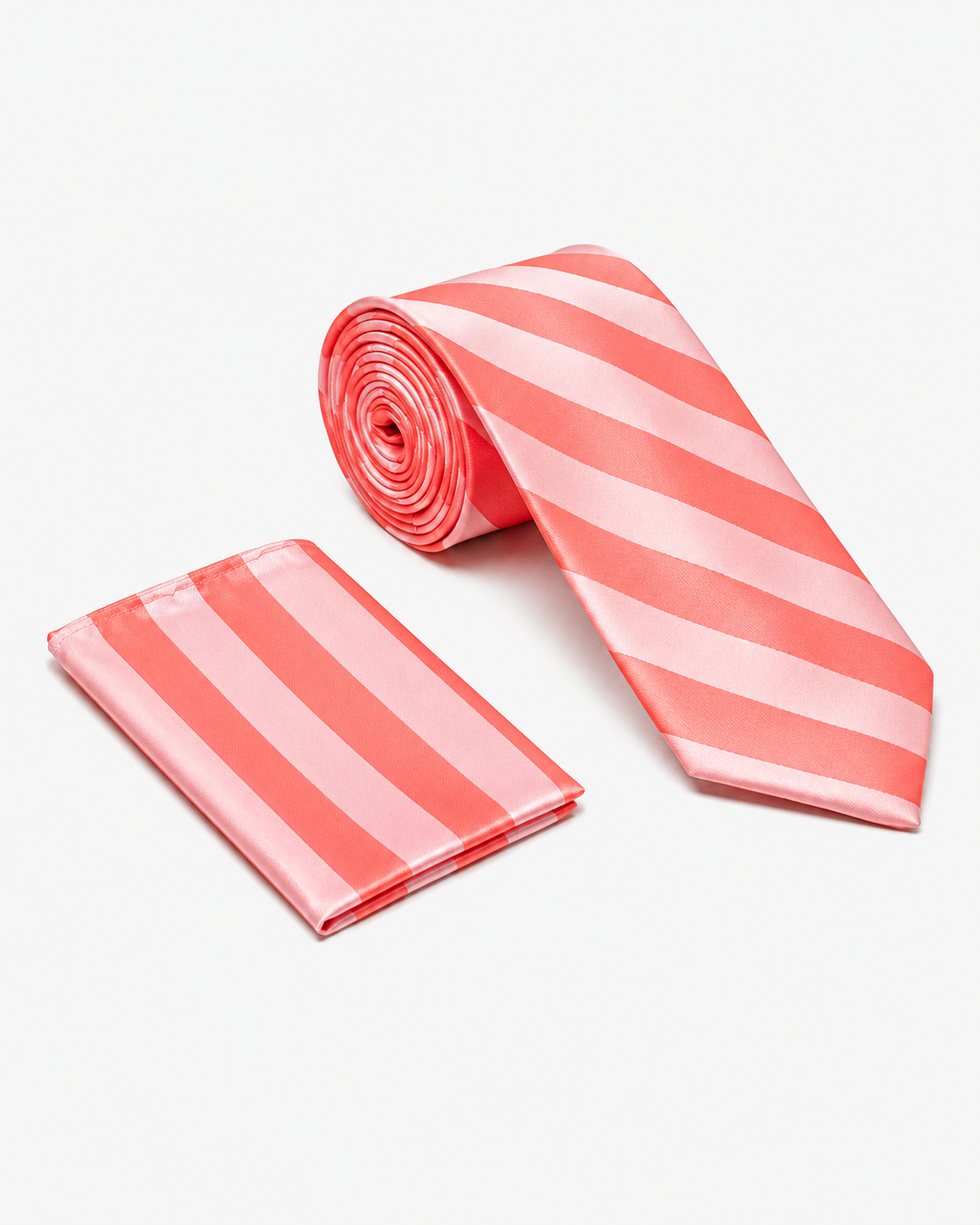 Stacy Adams Liam Tie & Hanky Set - Coral