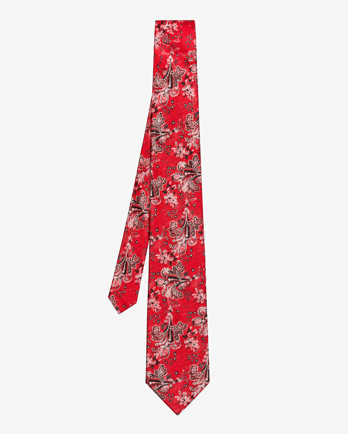Stacy Adams Floral Paisley Tie & Hanky Set - Red