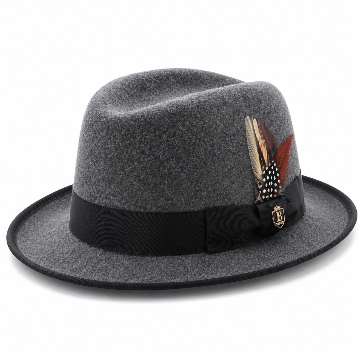Bruno Capelo Godfather Collection Heather Grey Wool Fedora