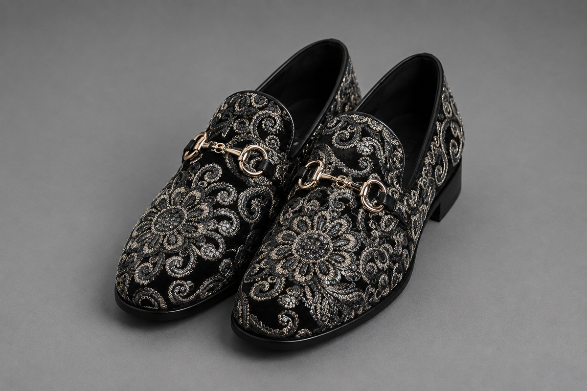 Amali Fabian Navy Woven Dress Shoe