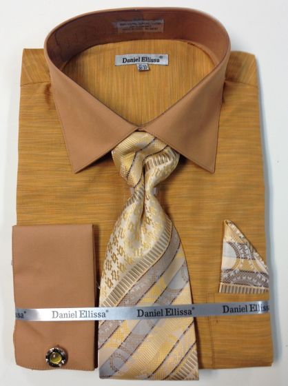 Daniel Ellissa Men's Textured Dress Shirt & Tie Set