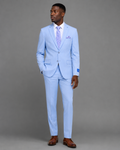 Felipe Men's Regular Fit 2-Button Suit with Flat Front Pants