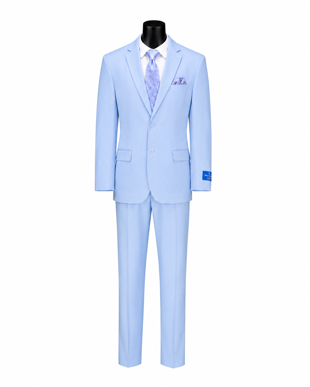 Felipe Men's Regular Fit 2-Button Suit with Flat Front Pants