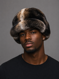 Winter Fur Men's Genuine Rex Rabbit Fur Baseball Cap Natural