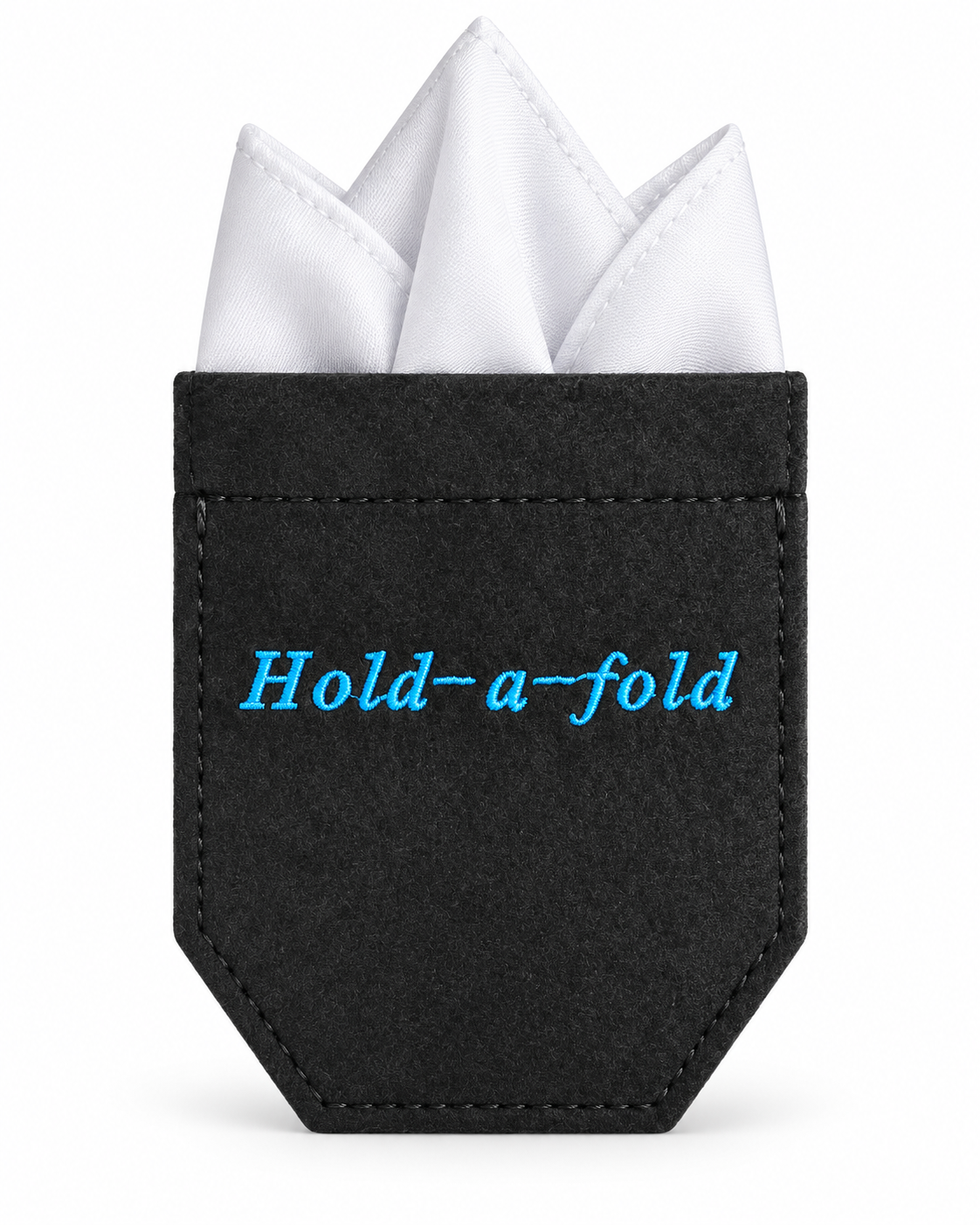 Hold-a-Fold Pocket Square Holder – Black