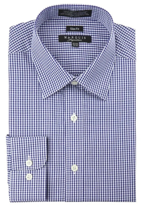 Marquis Checkered Slim Fit Dress Shirt