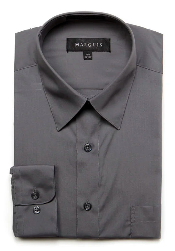 Marquis Solid Classic Fit Dress Shirts Plus Size