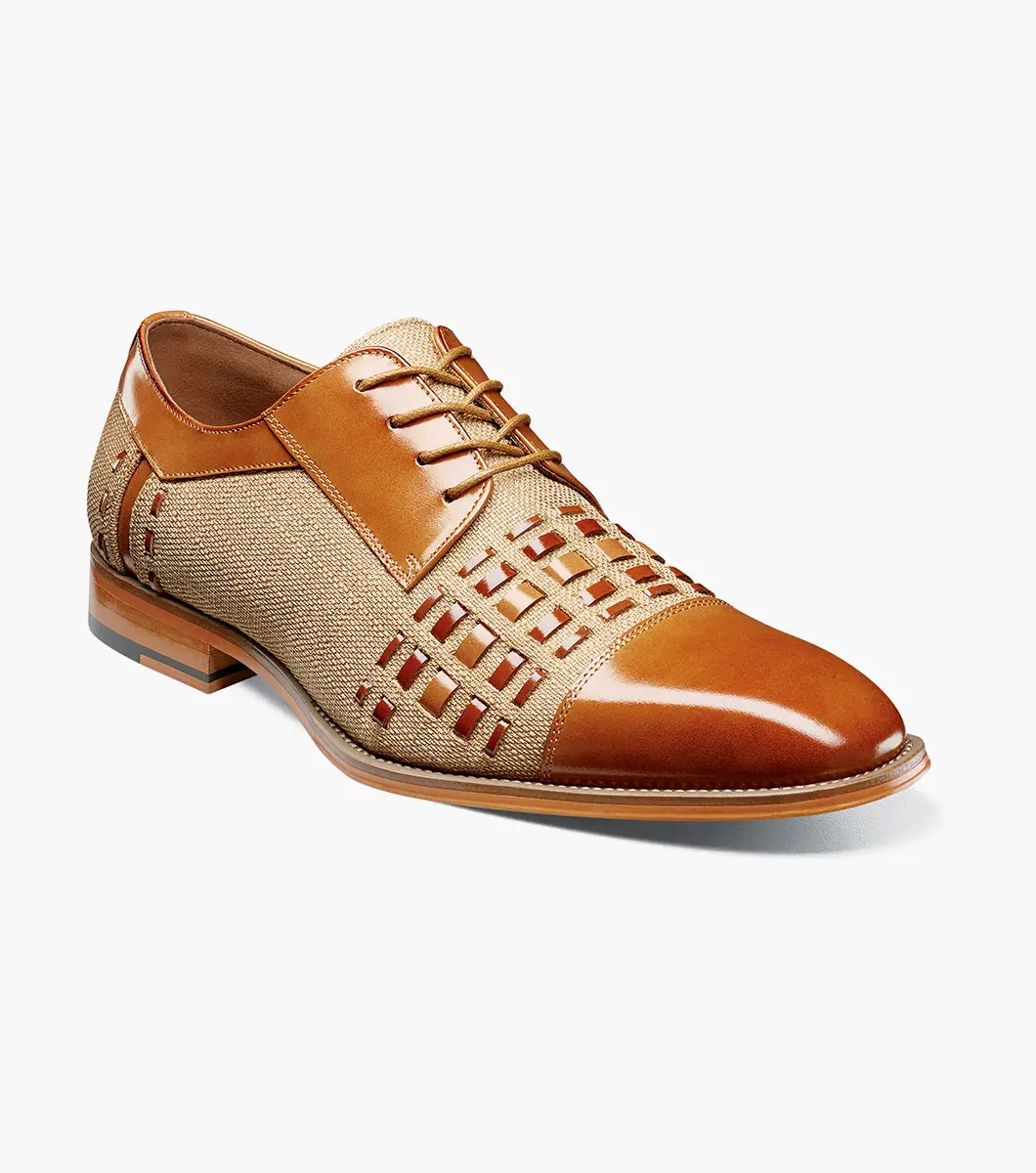 Halstead Cap Toe Oxford in Tan Multi