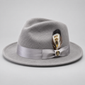 Bruno Capelo Rabbit Collection Graphite Grey pinch-front fedora