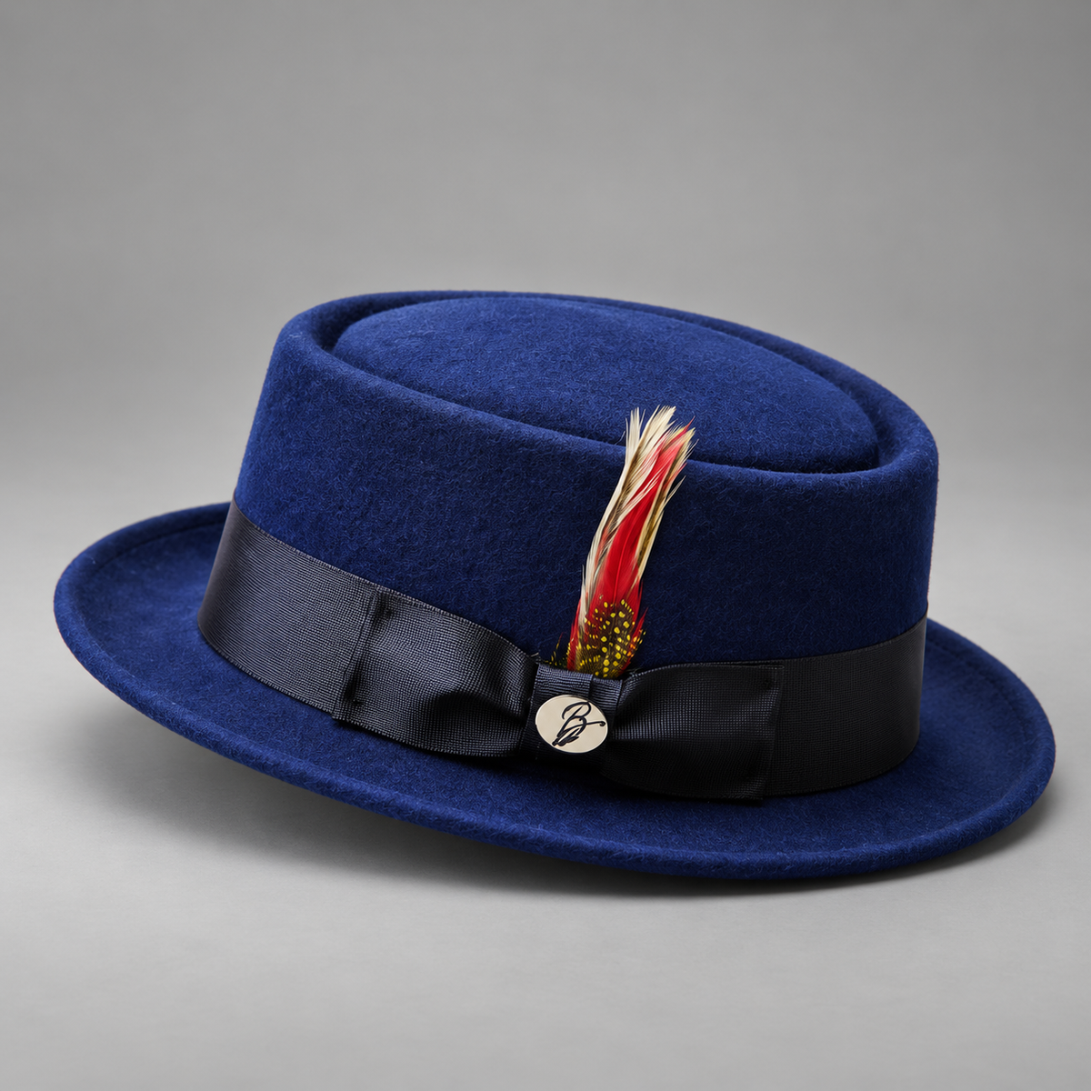 Bruno Capelo MD-402 Navy Blue lightweight Australian wool pork pie hat