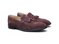 Brown Carrucci Savoy suede tassel loafers