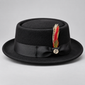 Bruno Capelo Maddox Bentley Collection Black wool-felt pork pie hat