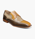 Plaza Modified Cap Toe Oxford in Olive Multi
