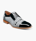Halstead Cap Toe Oxford in Black and Light Gray