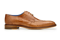 Siena genuine ostrich moc-toe dress shoe in Burned Amber