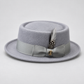 Bruno Capelo Pork Pie Collection Graphite Grey Australian wool pork pie hat