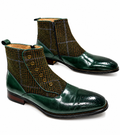 Giovanni Kendrick Plain Toe Splat Boot Forest Tweed