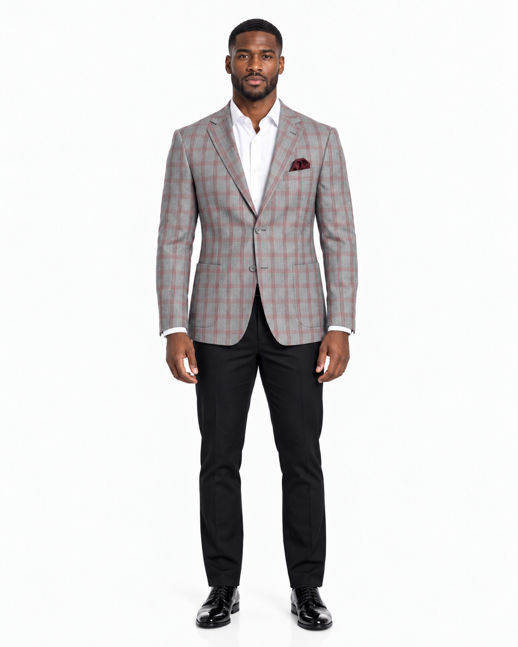 Stacy Adams Window Plaid Blazer Jacket
