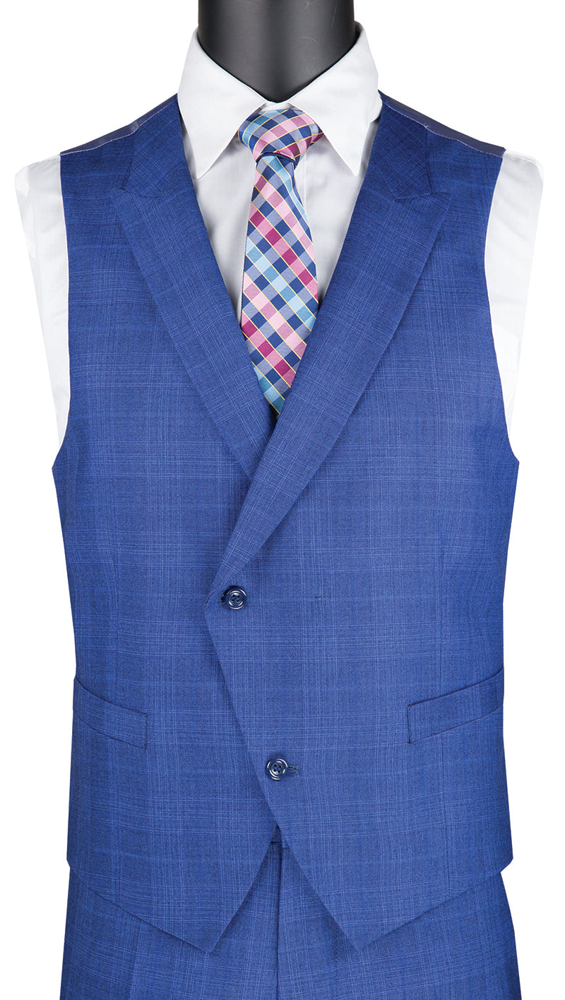 Vinci Philosophy Modern Fit 3-Piece Glen Plaid Suit