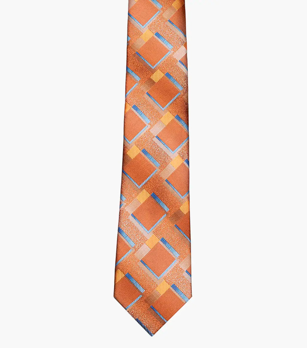 Stacy Adams Lorenzo Tie & Hanky Set - Orange