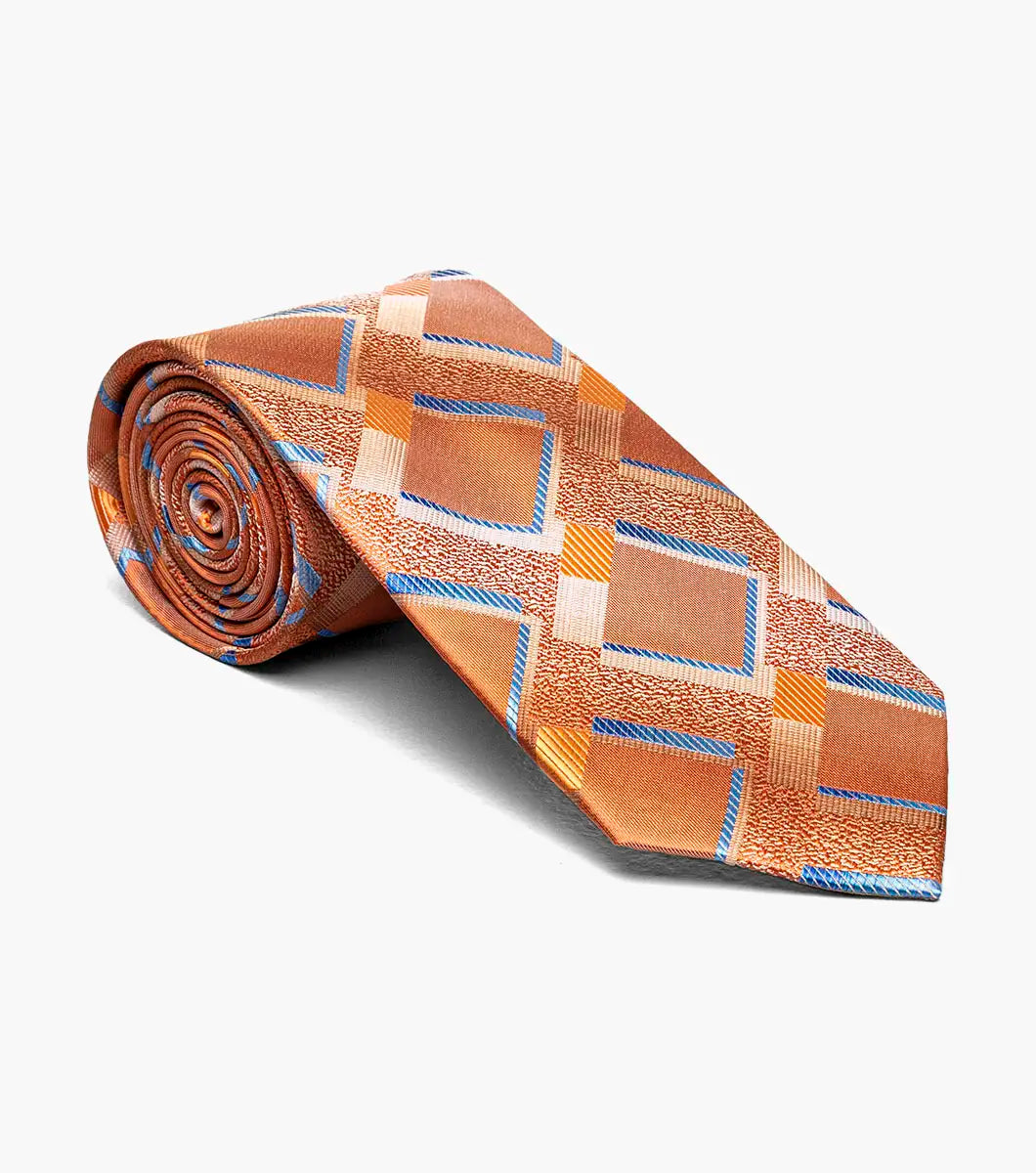 Stacy Adams Lorenzo Tie & Hanky Set - Orange