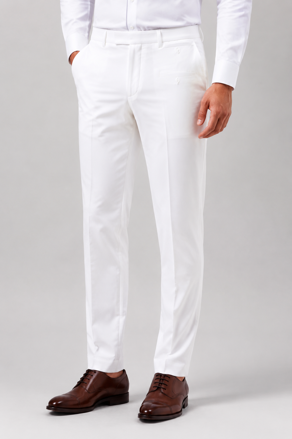 EJ Samuel - Kent Park Men's Satin Slim Fit Dress Pants
