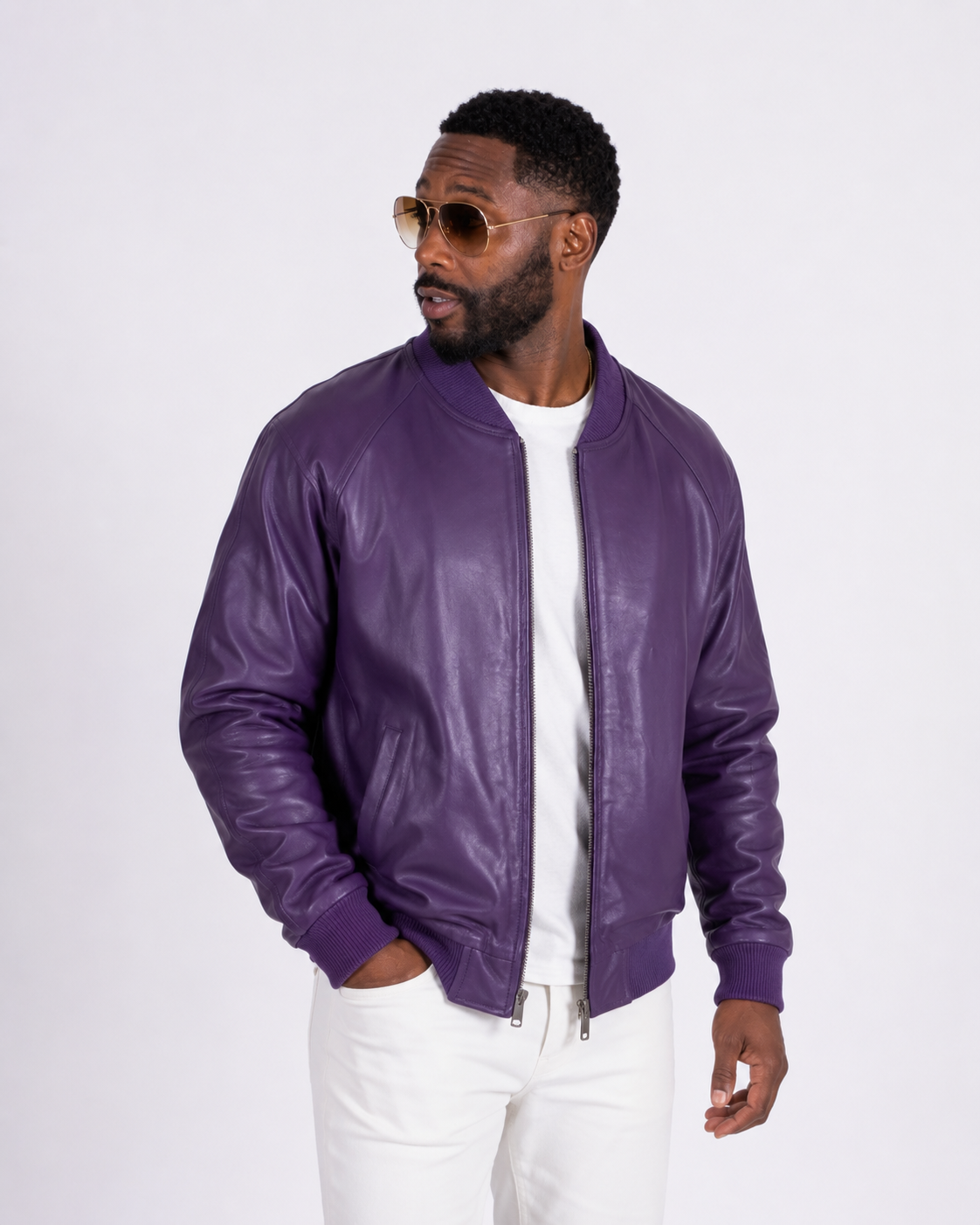 Jakewood Genuine Lambskin Leather Baseball Varsity Jacket