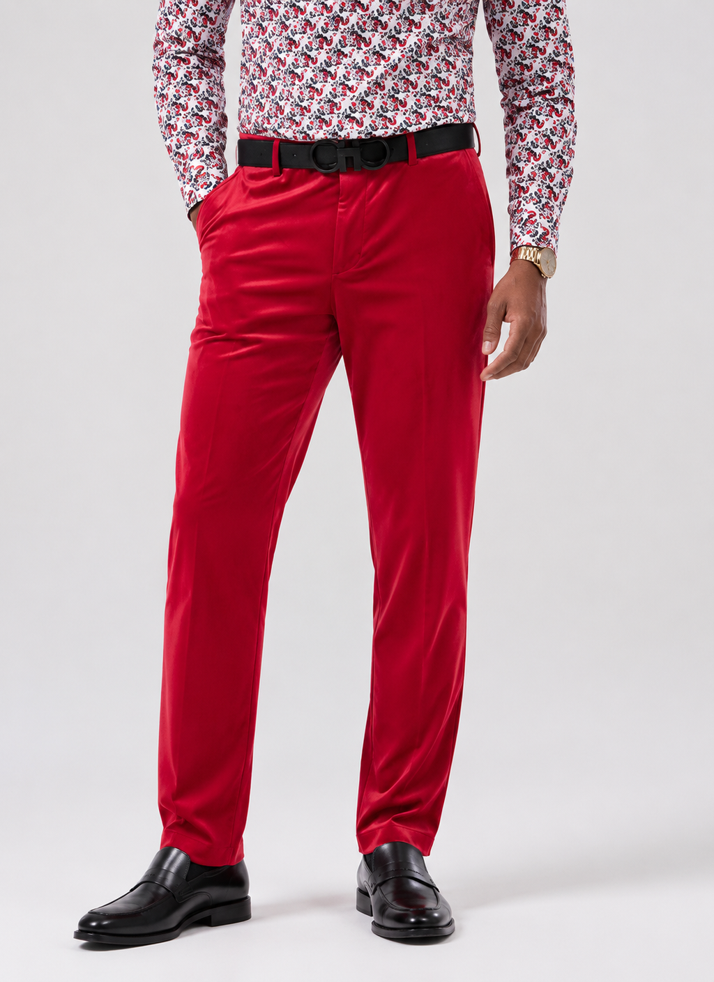 EJ Samuel - Kent Park Men's Black Tailored Fit Dress Pants