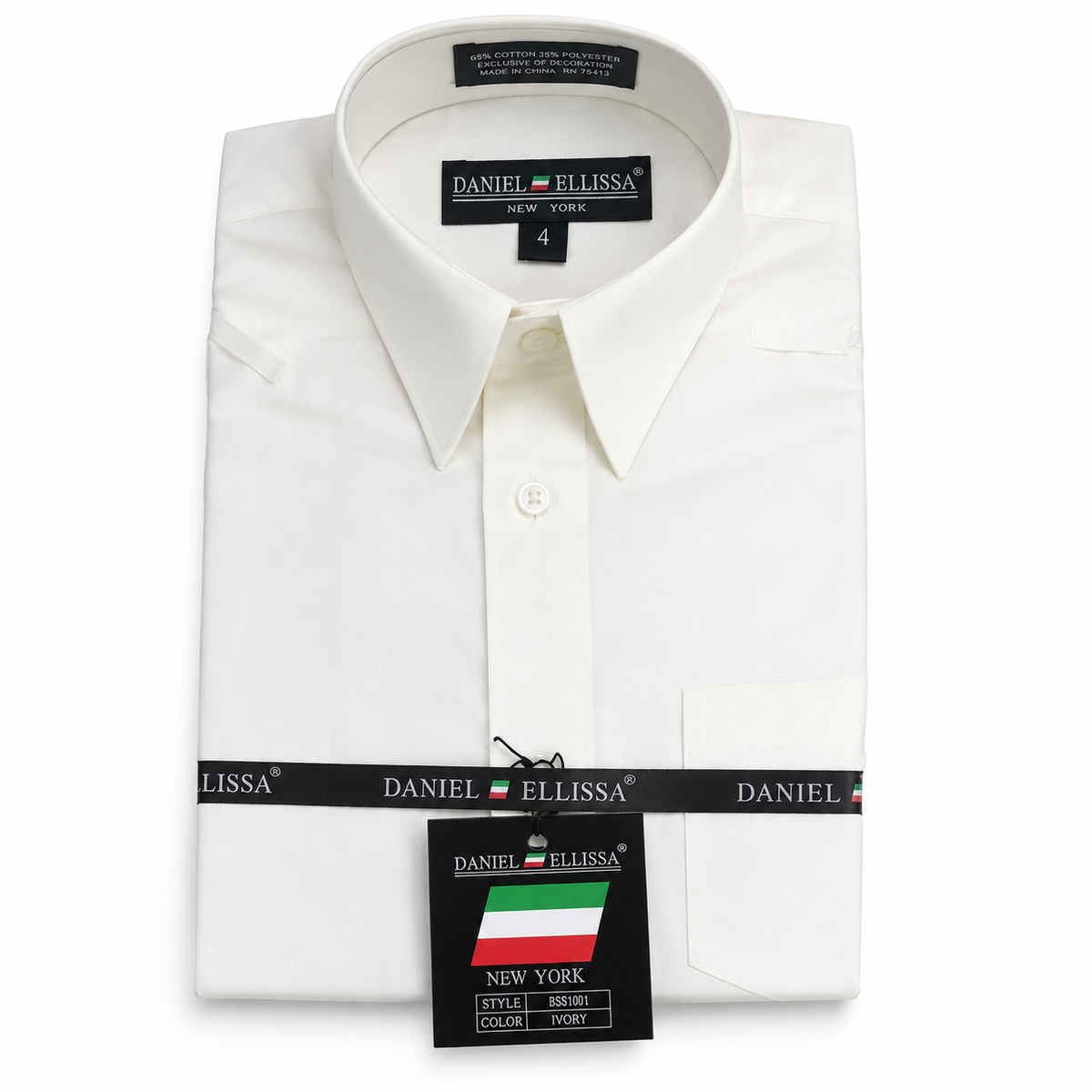 Daniel Ellissa Boys Long Sleeve Dress Shirt