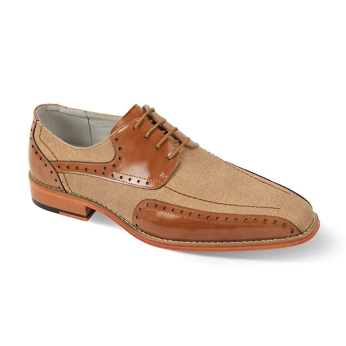 Giovanni Simon Cap Toe Dress Shoes Tan