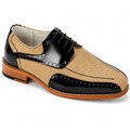 Giovanni Simon Cap Toe Dress Shoes Tan & Black