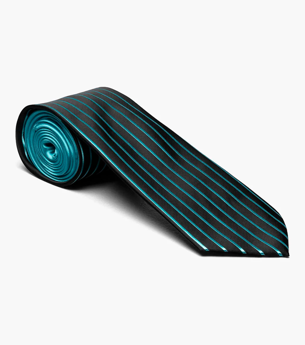 Stacy Adams Formal Teal Men's Tie & Hanky Set